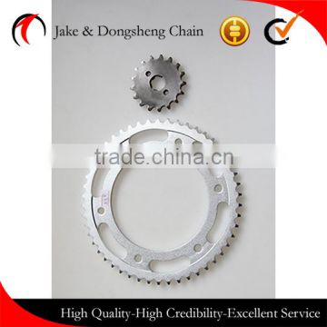 China zhejiang yongkang factory direct price competitive price150cc motorcycle chain sprocket and chain kit