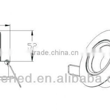 Fire rated Recessed Round led COB downlight