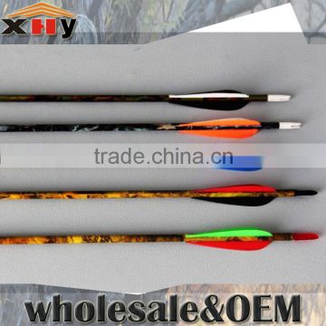 78cm Plastic Feather Carbon Arrow with Steel Point