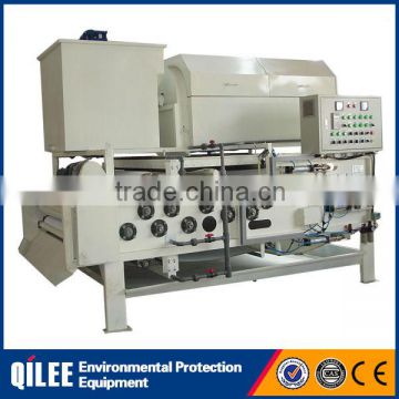 Wastewater treatment automatic dewatering belt press