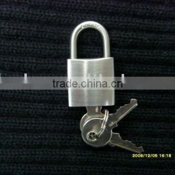 chrome-plated iron padlock