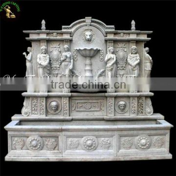 Big marble hand carved water wall fountain