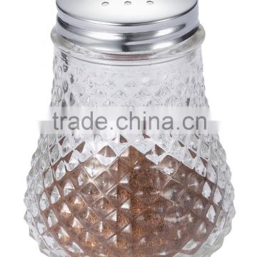 Glass Pepper Shaker With Stainless Steel Lid