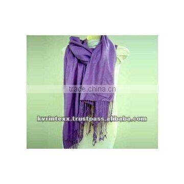 100% silk scarf with fringe