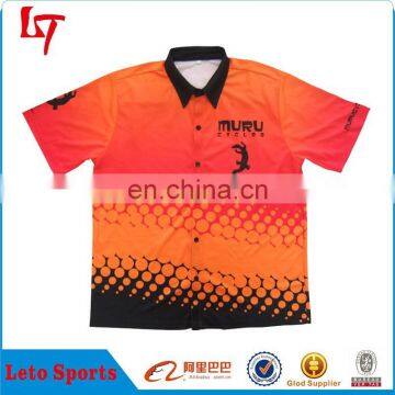 full button motorcycle shirts/motocrosse jersey/polo neck auto racing uniform