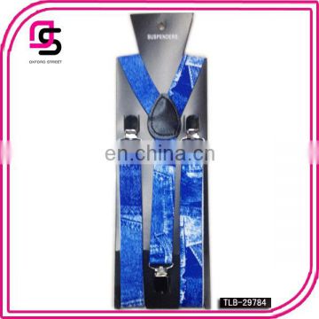 2014 Fashion suspender,jean blue suspender,printed pattern suspender