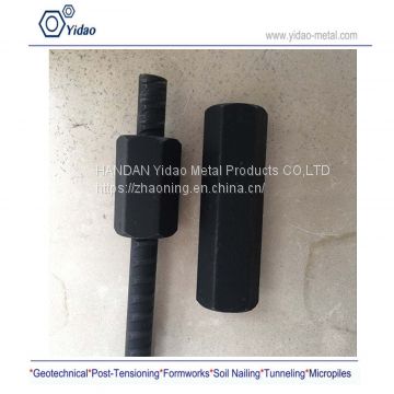 Hexagonal  coupler long/contact couplers/post tensioning bar accessory / high strength thread steel bar accessory