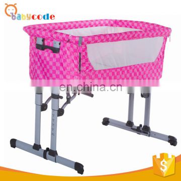Hot sale Adjustable baby crib attached adult bed