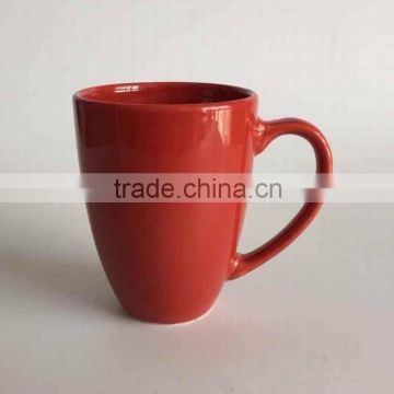 2016 high quality customized cone shape ceramic coffee mug for promotion