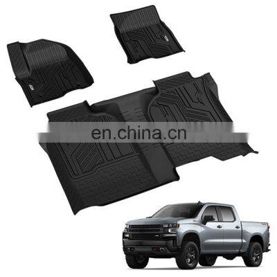 3d Odorless Tpe Weather Car Floor Liners Mat For Chevrolet Silverado 2018 2019 2020 Car Carpets Floor Matting