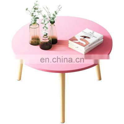Simple and modern creative small round tea table side household living room table
