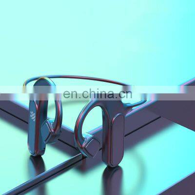 Vg09 Bone Conduction Wireless Headphones On-ear 5.0 Earphones Bone-conduction Earbuds With Led Display Tf Card Function