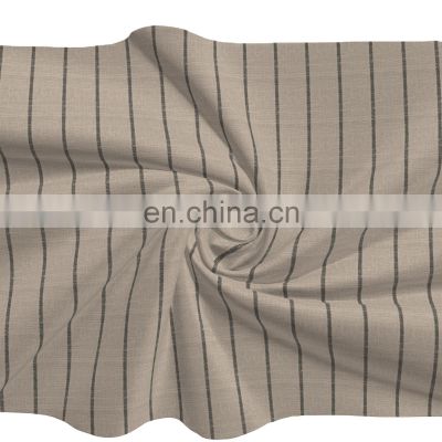 Best Selling Factory Direct Supply Linen Rayon Fabric Yarn Dyed Stripes For Garments