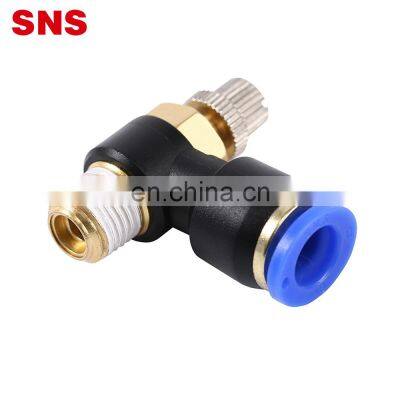 SNS JSC Series plastic elbow air flow throttle valve pneumatic speed controller