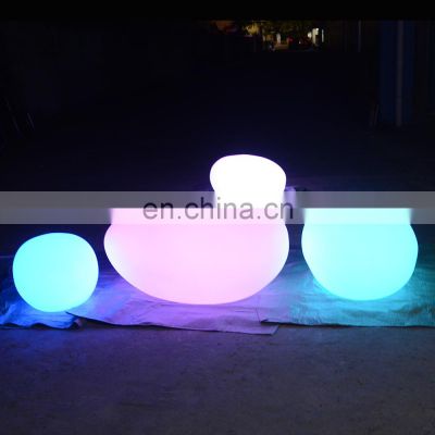 led round ball Christmas lights /waterproof float ball battery operated color changing light ball mood big plastic garden stones