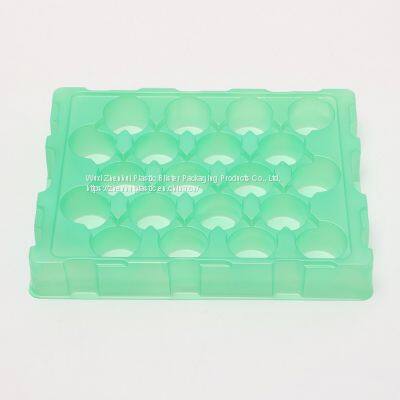 green PET thermoformed blister pallets vacuum forming plastic insert trays