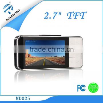 Two channel 2.7inch TFT HD screen display Support S-sensor and GPS cai DVR camera