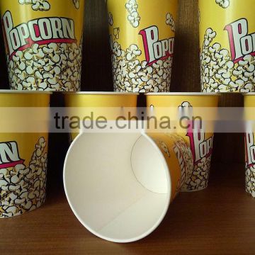 single wall disposable widely used eco-friendly taobao Customized paper 32oz popcorn disposable bucket