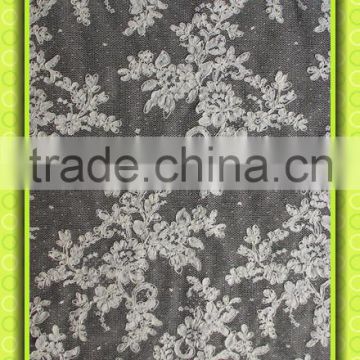 Embroiedered Jaquared lace fabric CJ081C