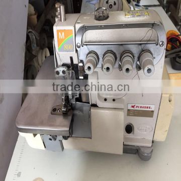 Useful lower price high speed second hand pegasus M-800 four thread overlock indutrial sewing machine