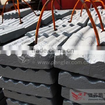 Jiangsu China cement plant spare parts ball mill liner plate