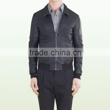 Fashion Leather Jacket Black Nappa Leather