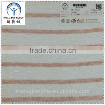 145cm Width Wholesale 100% Linen Striped Knitted Fabric
