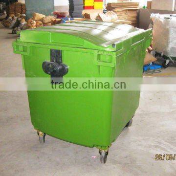 1100L outdoor HDPE garbage bin/plastic dustbin/wastebin