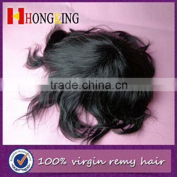 Indian Virgin Hair French Lace Base Human Hair Stock Toupee