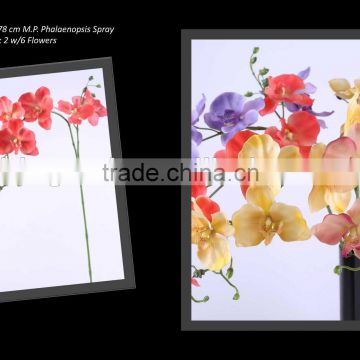 Artificial Flower M.P. Phalaenopsis Spray x2 w/6 Flowers