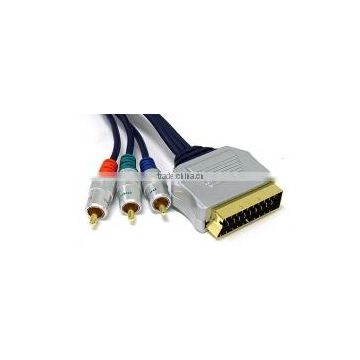 Pro Series 1.5m SCART to Component RGB Cable (Gold Connectors)