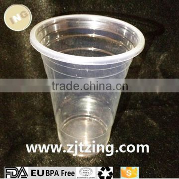 16oz clear plastic juice cup,disposble plastic ice cream cup,clear PP smoothie cup with lid
