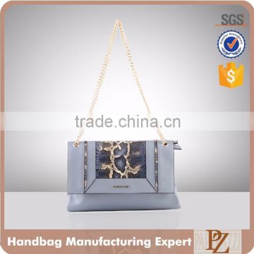 5115- 2016 Newest lady chain bags unique python pu purse woman shoulder hand bag