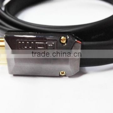 1.8M Black metal flat HDMI cable 1.4v male to male