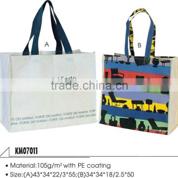 large screen printing ladies eco friendly recycled canavs shopping bag