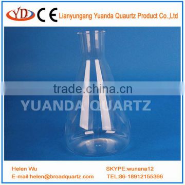 Clear Quartz conical quartz flask and quartz volumetric flask