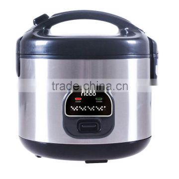 Stainless steel housing electric black rice cooker in 1L/1.2L/1.5L