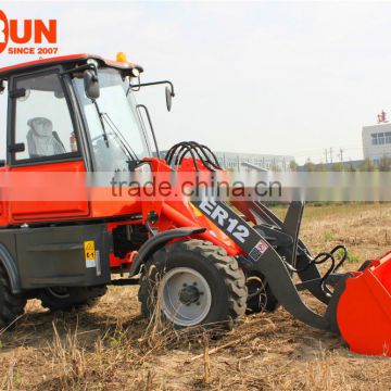 Qingdao Everun 1.2 Ton Small Wheel Loader With High Quality Snow Blower