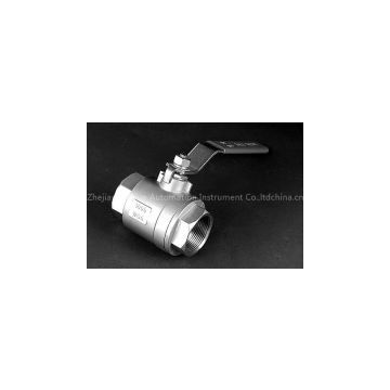 Threaded ball valve body within two plate casting
