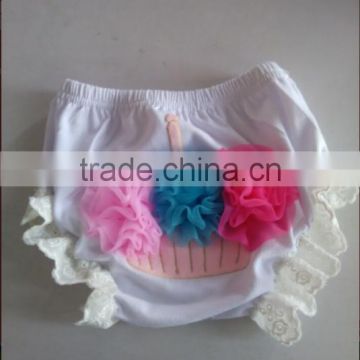 Hot Sale Baby Ruffle Cotton Diaper Cover Toddler Infants Bloomers Baby Solid Panties Bloomer Kids Bloomers With Chiffon Bows