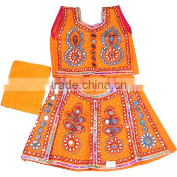 Buy Somnath Gotta Patti Kids Dress Girls Festival Wear Rajputi Poshak-(Sky  Blue) at Amazon.in