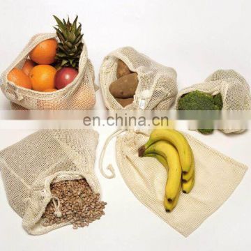 Hot sale factory price cotton mesh grocery bag for fruit and vegetable