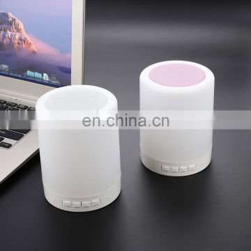 Changeable flash LED Light Wireless Mini portable Speaker with Multi Function