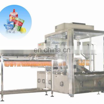 automatic ice cream/yogurt pouch filling and capping machine