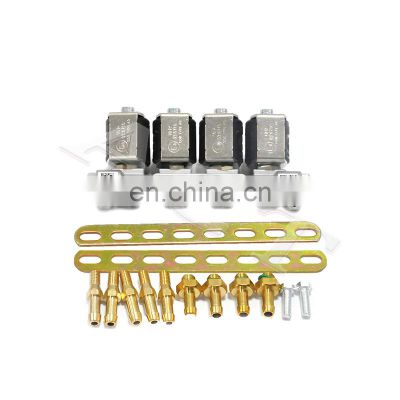 Injector Rail 4 cylinder 2 ohm CNG LPG Conversion Kit Auto Gas Injection Nozzles Adjustable GNV Gas LP
