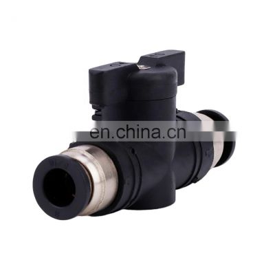 Factory Price BUC Series 4/6/8/10/12mm Hand Control Ball Valve Pneumatic Tube Connector Manual Adjust Air Push In Fitting