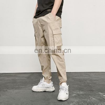 Hot Selling Casual Style Bulk Wholesale Custom Printing Or Embroidered Cheap Mens Khaki 6 Pocket Cargo Pants For Men