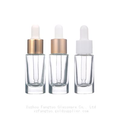 High end thick bottom glass 10ml dropper bottle Skin Recovering Essence packing glass bottle empty clear glass bottles