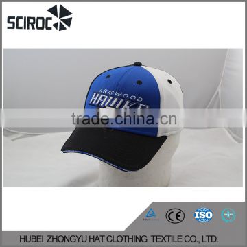 Blue Black and White 6 Panel Adults Coton baseball cap