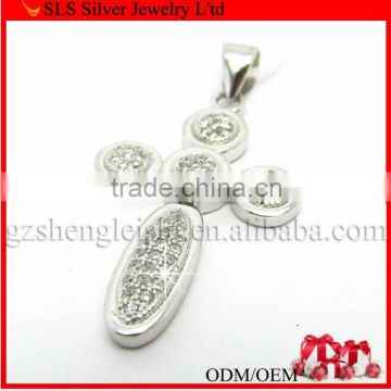 2012 attractive sterling silver cross pendant